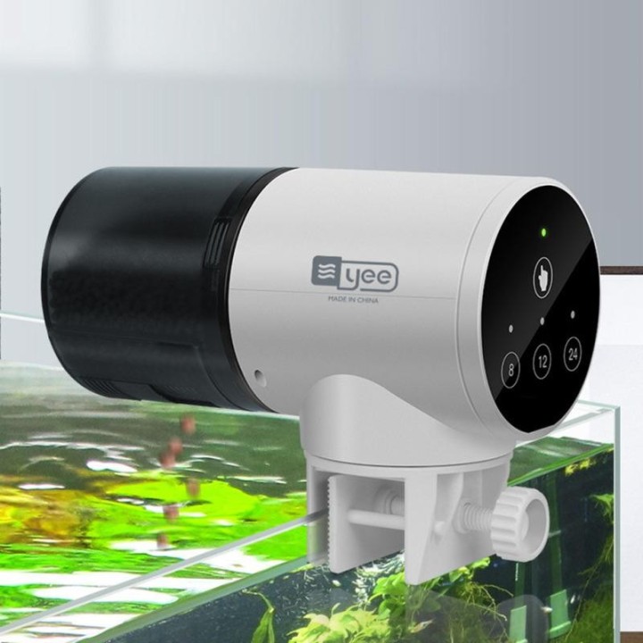 Timer-Fischfutterspender, 360 Grad drehbar, große Kapazität, automatischer Spender für Aquarien (3 level)