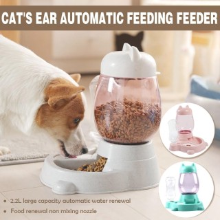 Haustier-Katzennapf, Hundenapf, Futterwasserspender, automatischer Wasserspeicher, Futternapf graue