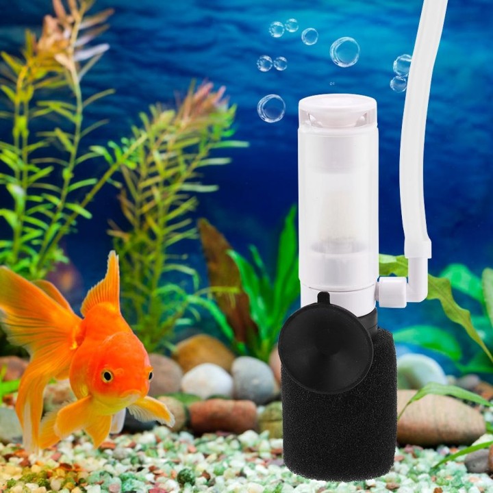 3-in-1 praktischer Fischfilter Mini Aquarium Biochemischer Schwammfilter