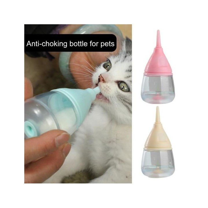 Welpen-Stillfütterungsflasche Anti-Erstickungs-Welpenmilchflaschen Professioneller, klarer Skalierungsmarker Fütterungsnippel