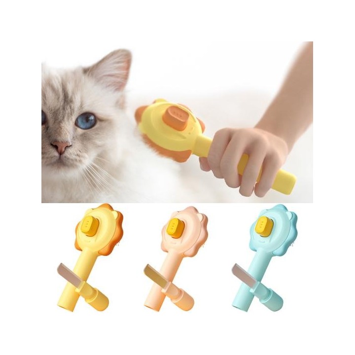 Bürste, selbstreinigend, sanfte Massagespitze, entfernt Matten, Verfilzungen, langes und kurzes Haar, Haustierpflegewerkzeug