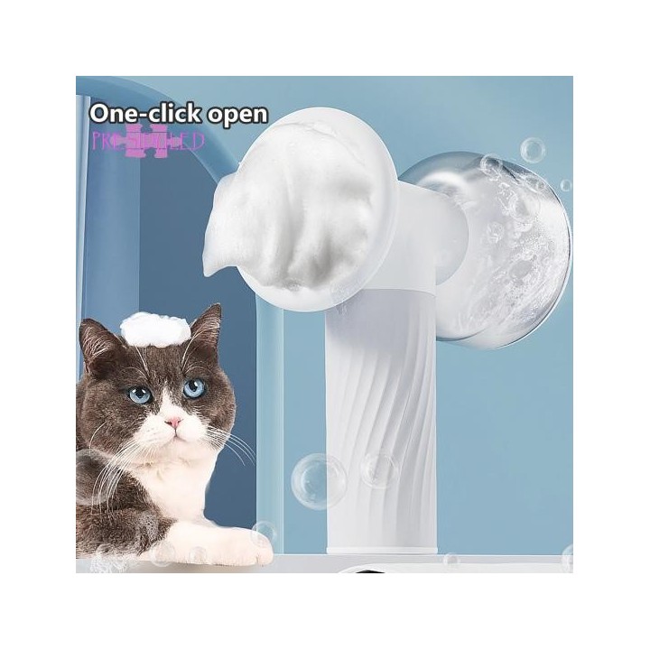 Automatische Blasenbürste für Haustiere, Badeschaum, wohltuende Massage, einfache und schnelle Reinigung – Hundepflegebürste