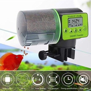 CDOY Automatischer Fischfutterspender für Aquarien, digitaler Fischtank, elektrischer Kunststoff-Timer, Futterspender, Lebens
