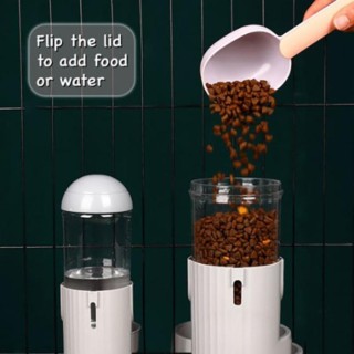 Automatische Wasser- und Getreideerneuerung Stationärer Futterspender für Hunde- und Katzenkäfige Automatischer Hängekessel F