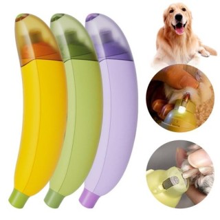 Grinder mit LED-Licht Banane geformt Haustier Hund Nagel Clipper Schmerzlos Trimmen Glätten