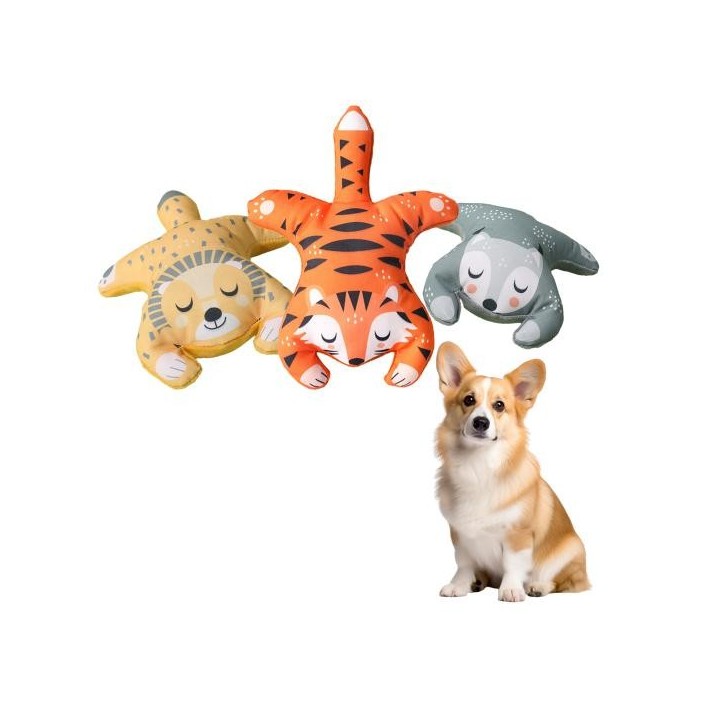 Löwe Fuchs Form Haustier Plüsch Quietschendes Spielzeug Kleine Mittelgroße Hunde Knochen Aggressive Kauer Bissfestes Hundeplü