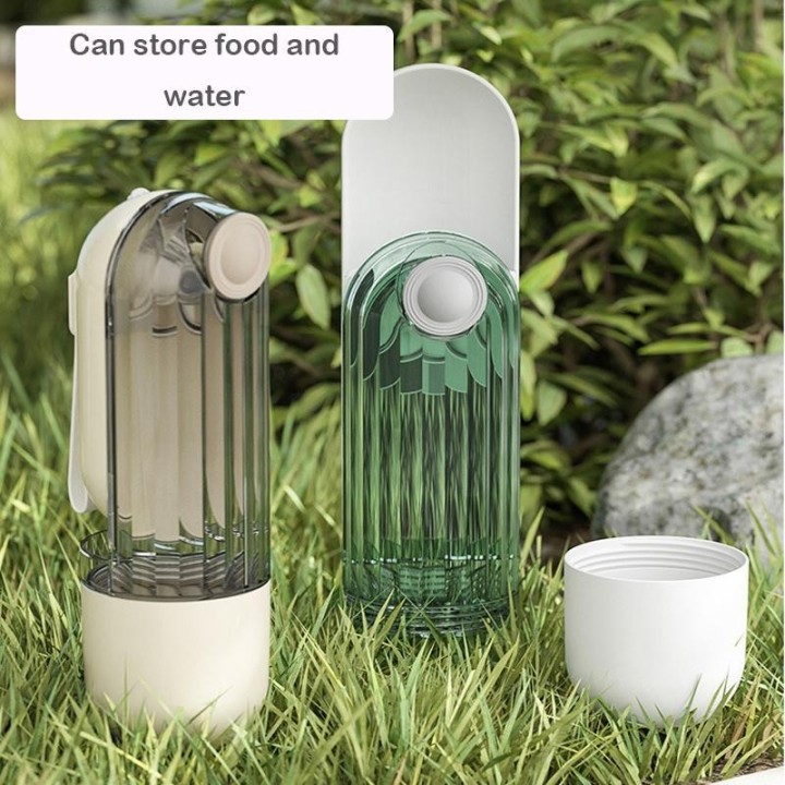 Haustier tragbare Outdoor-Reise 2-in-1-Funktion Trinkbecher auslaufsicher Trinknapf Haustier Trinkbrunnen Haustier Wasserkoch