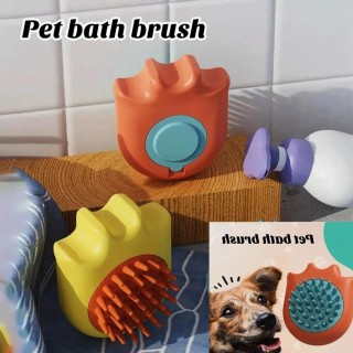 Haustier-Waschbürste Silikon Haustier Bad Massagekamm Komfortable und milde Reinigungsprodukte Bad Massagekamm Blister Pack b