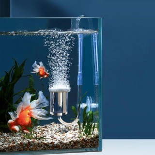Aquarium Luftpumpe Mute Sauerstoff-erhöhende Kopf Aquarium Belüftung Refiner Sauerstoff Diffusor Luft Stein Acrylic Small rot