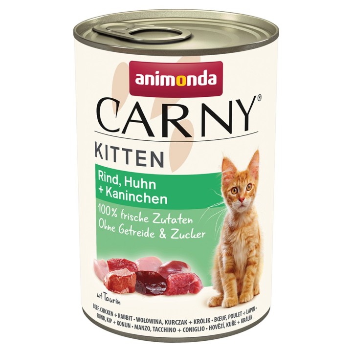 animonda Carny Kitten 12 x 400 g - Rind, Huhn & Kaninchen
