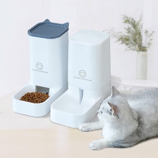 Automatischer Futterspender für Haustiere, automatischer Trinknapf für Hunde und Katzen, Wasserspender 3,8 Liter und Futter 2