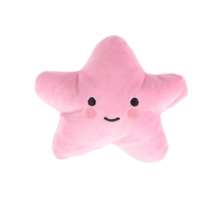 Mini-Sternwolke, weiches Plüsch-Spielzeug, buntes Plüsch-Puppe-Hundehaustier-Spielzeug 13*7cm weiß