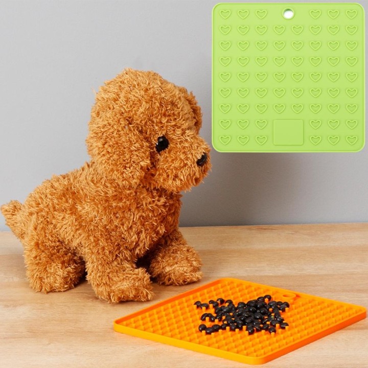 Living Pet Supplies Katzen-Spendermatte, Futter-Lick-Pad, Hunde-Futterspender, Slow-Food-Matte, Slow-Feeder-Schalen violett