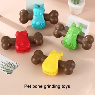 Spielzeug Langlebiges, knochenförmiges Tierfutter-Auslaufspielzeug Sicheres TPR-Material Hundezahnenspielzeug Haustier rot