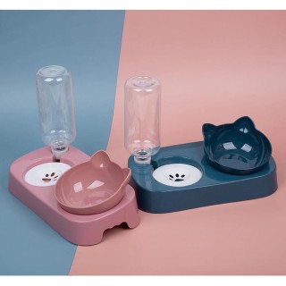 Heimtierbedarf, automatischer Trinkbrunnen, Katzenfutternapf, Futternapf, Behälter, Aufbewahrung, Nackenschutz, rutschfest, d