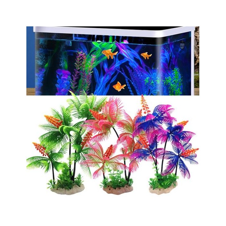 Aquarium-Ornament, realistisch, künstliche Kokosnussbäume, Unterwasser-Aquarium-Dekoration, künstliche Landschaft für Zuhause