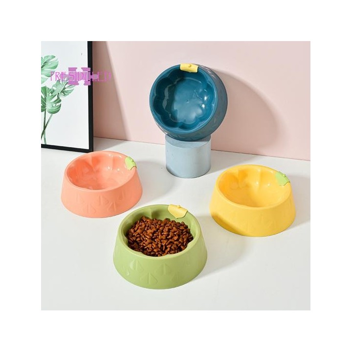 Futternapf für Haustiere, Blumenform, Blatt-Dekor, verstärkter Boden, umkippsicher, rutschfest, Lebensmittelqualität PP, Katz