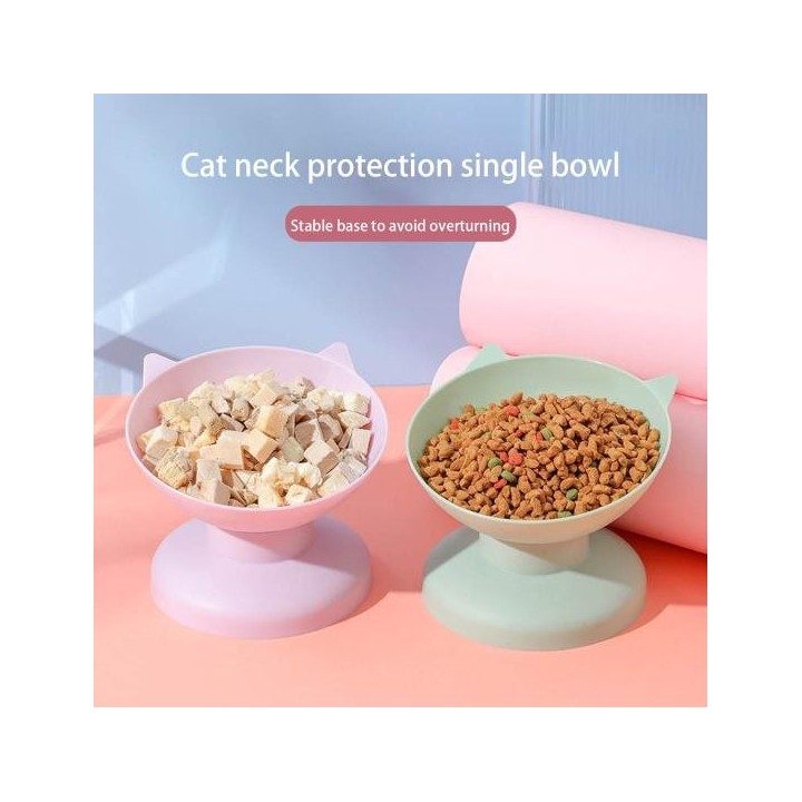 Katzennapf, abnehmbar, großes Fassungsvermögen, Nackenschutz, Cartoon-Form, Haustier, Katze, Hund, breite Öffnung, Futternapf