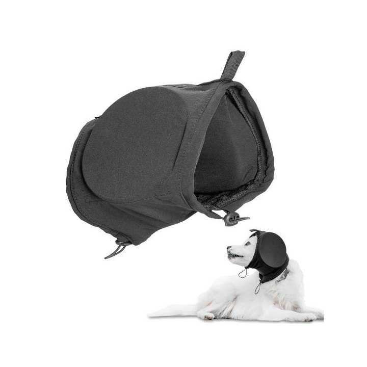 Hunde-Ohrenschützer, Lärmschutz, Hunde-Ohrenschützer, verstellbar, bequem, Haustier-Gehörschutz, Haustierbedarf S schwarz