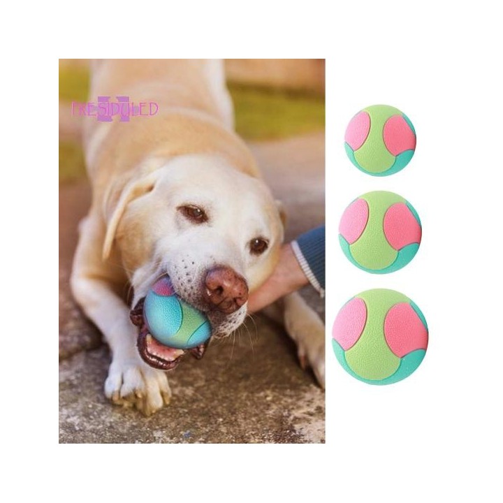 Zahnreinigungs-Hundeball – interaktives Spielzeug zum Zähneknirschen, Linderung von Langeweile, bissfest, hohe Sprungkraft S