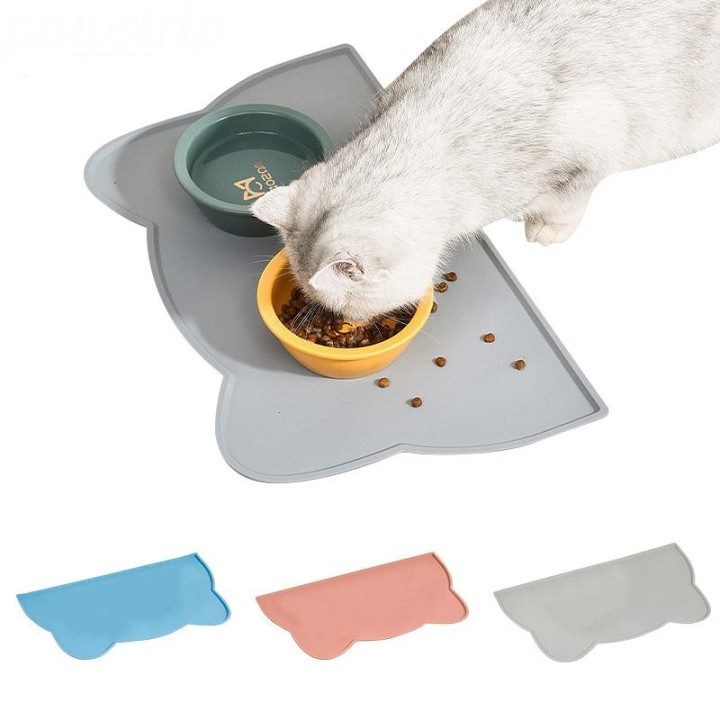 Silikon-Haustiermatte, wasserdicht, für Hunde und Katzen grau