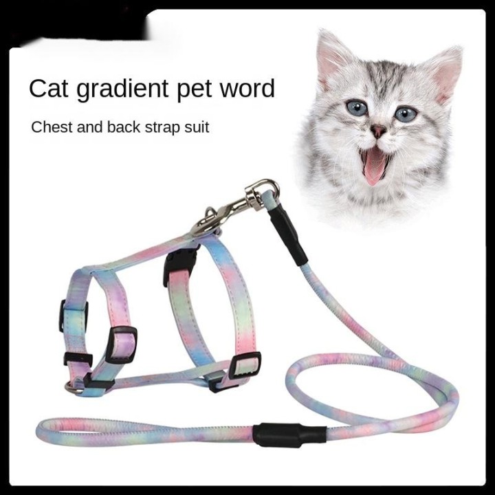 Haustier Katze I-förmigen Brustgurt Explosionsgeschützte Gradient Traktion Seil Set Hund Tank Top Haustier Brustgurt S：1.0 ro