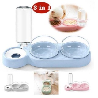 Neue Art von automatischem Futternapf für Katzen, Futternapfbehälter für Hunde und Katzen, vertikaler Geschirrnapf, Wasserspe