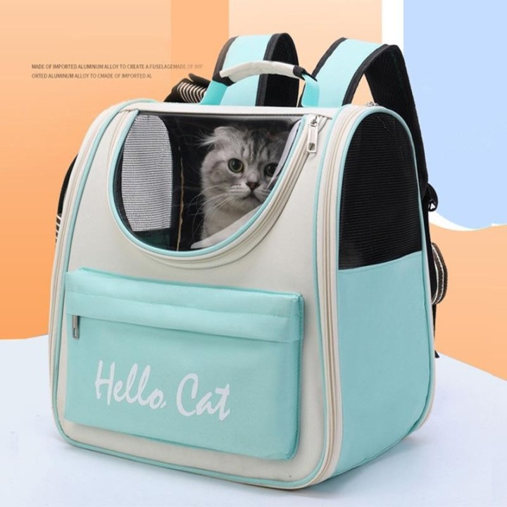 Haustier Katze Träger Tasche Atmungsaktive Tragbare Katze Rucksack Outdoor Reise Transparente Tasche Für Katzen Kleine Hunde,