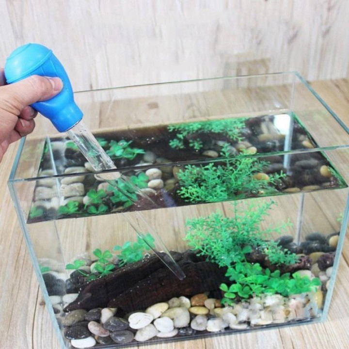 28,5 cm Multifunktions-Mini-Wasserwechsler, Wasserwechsel-Saug-Kot-Stroh-Futterspender rot