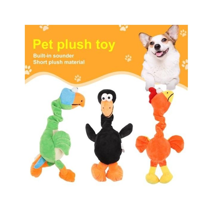 Interaktives Plüsch-Hundespielzeug mit Sound, langlebig, sanft, reduziert Beißen, Bellen, Spaß, Heimtierbedarf, saubere Zähne