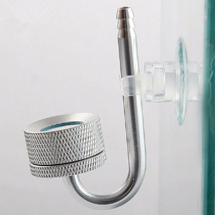 Aquarium Co2 Diffusor Aquarium Blase Zerstäuber Reaktor Magnetregler 5.5*4cm silber