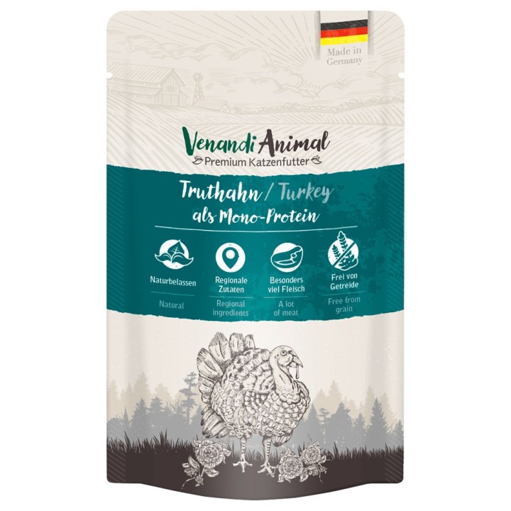 Venandi Animal Monoprotein 12 x 125 g - Truthahn