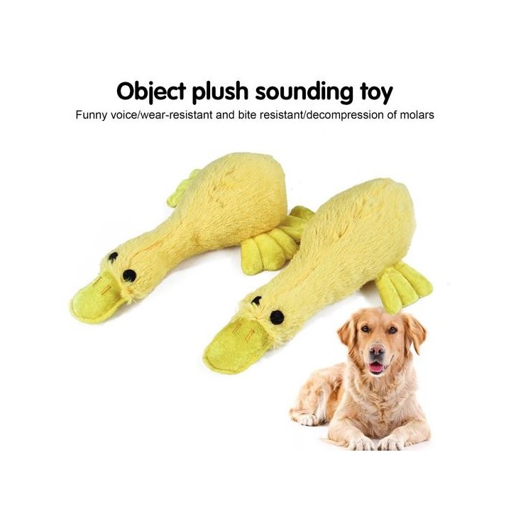 Haustier Spielzeug Interaktive Biss Resistent Weiche Nette Gelbe Ente Form Hund Quietsche Spielzeug Haustier