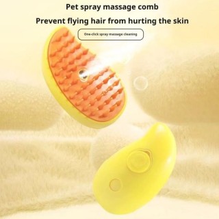 3-In-1 Dampf Katze Bürste Wiederaufladbare Haustier Dampfbürste Katze Pflege Lösung mit Dampf Haustier grün