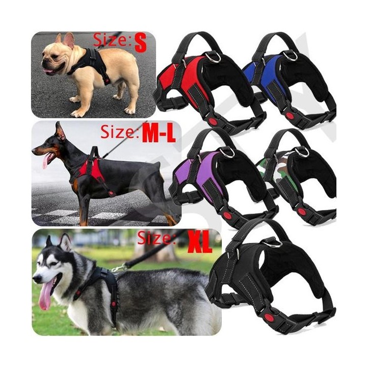 Einstellbare Traktionsweste für Haustiere, weicher Brustgurt, großer Hund, Anti-Aufruhr-Leine, Geschirr für Spaziergänge mit