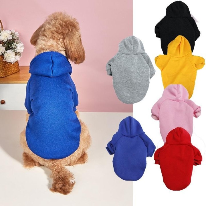 Haustier Hund Hoodie Pullover Winter Hunde Kleidung Jacke Mantel Fleece Warme Kleidung XS schwarz