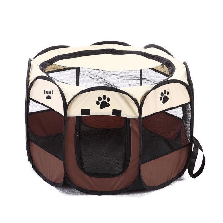 Faltbarer und waschbarer achteckiger Haustierzeltzaun: Outdoor-Kreißsaal für Hunde aus Oxford-Stoff S72×72×45, with LOGO wei