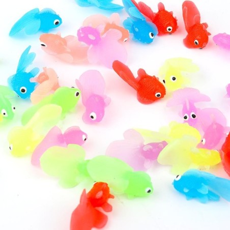 Buntes Mini-Goldfisch-Angelspielzeug - Kleine dekorative Ornamente für die grenzüberschreitende Simulation von Kindern 2.5cm