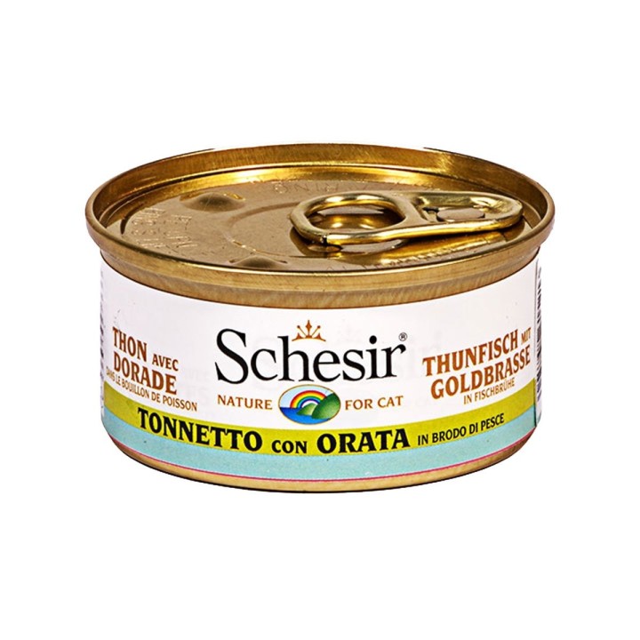 Schesir Cat Brühe Thunfisch & Goldbrasse 24x70g