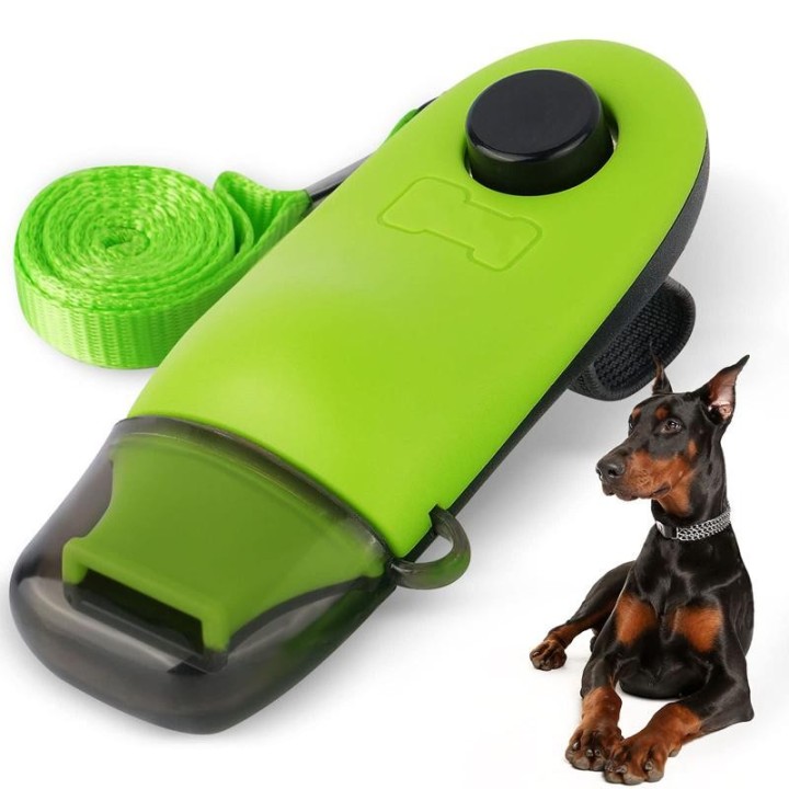 Hundetraining Clicker Whistle 2 in 1 Staubschutzhülle Training Haustier Hund Rückruf für Bellkontrolle Verhaltenskorrektur Ou