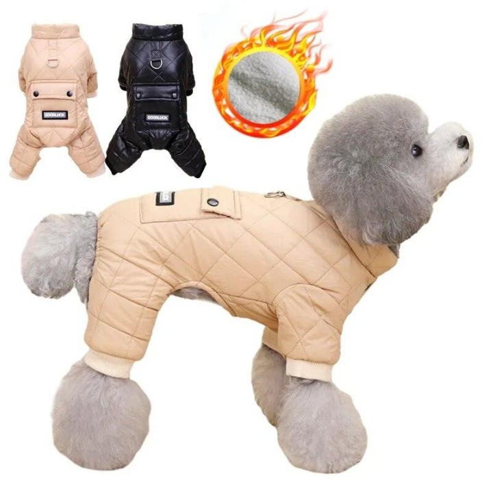 Welpen-Overall, wasserdicht, für Jungen, Hundeoverall, Winter-Fleece-Hundekleidung für kleine Hunde, Haustierjacke, Chihuahua