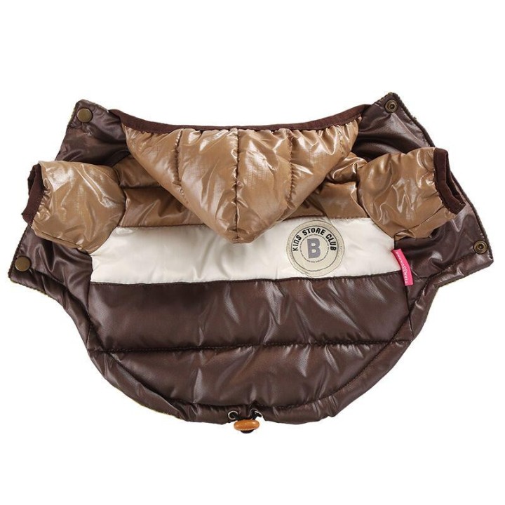 Warmer Mantel, Haustier-Hundekleidung, wasserdicht, für kleine Welpen, Katzen, Kapuzenmantel, Jacke, Baumwoll-Outfit, Heimtie