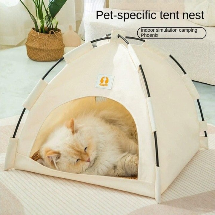 Haustier-Zelt-Nest, faltbar, für Katzen, Outdoor, Zelt, Hundebett, Heimtierbedarf 42*42*38cm blau