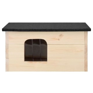 Maison en bois pour chats et chiens - SPRINGOS® - 39 x 54 x 30 cm - Parois isolées - Toit rabattable