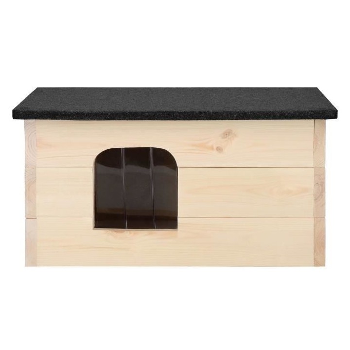 Maison en bois pour chats et chiens - SPRINGOS® - 39 x 54 x 30 cm - Parois isolées - Toit rabattable