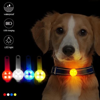 Hundehalsbänder, Anti-Verlust-Anhänger, wasserdicht, Sicherheits-LED-Blinklicht, USB wiederaufladbar, LED-Licht-Anhänger für