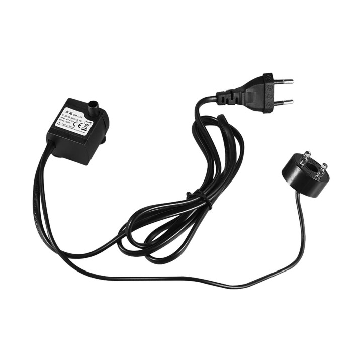 150 l/h, 2 W, Tauchwasserpumpe mit 4 LED-Lichtern, besonders leise für Teich, Aquarium, Tischplatte EU PLUG-2W