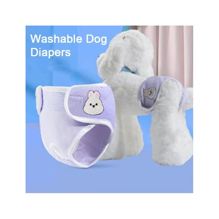 Menstruationshosen für Haustiere, physiologische Shorts für Hündinnen, atmungsaktive Hygienehöschen aus Baumwolle, Cartoon-Mu