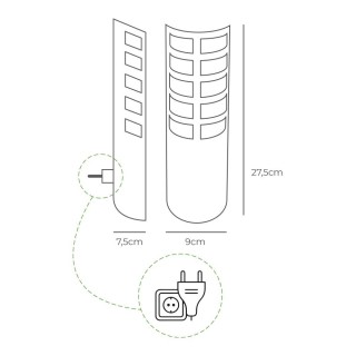ELEKTRISCHER Insektenfänger 9W 50m² mit Klebeplatte 220-240V EDM