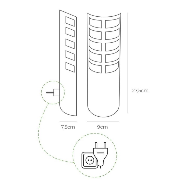 ELEKTRISCHER Insektenfänger 9W 50m² mit Klebeplatte 220-240V EDM